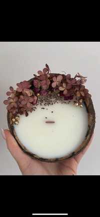 Świeca sojowa kokos