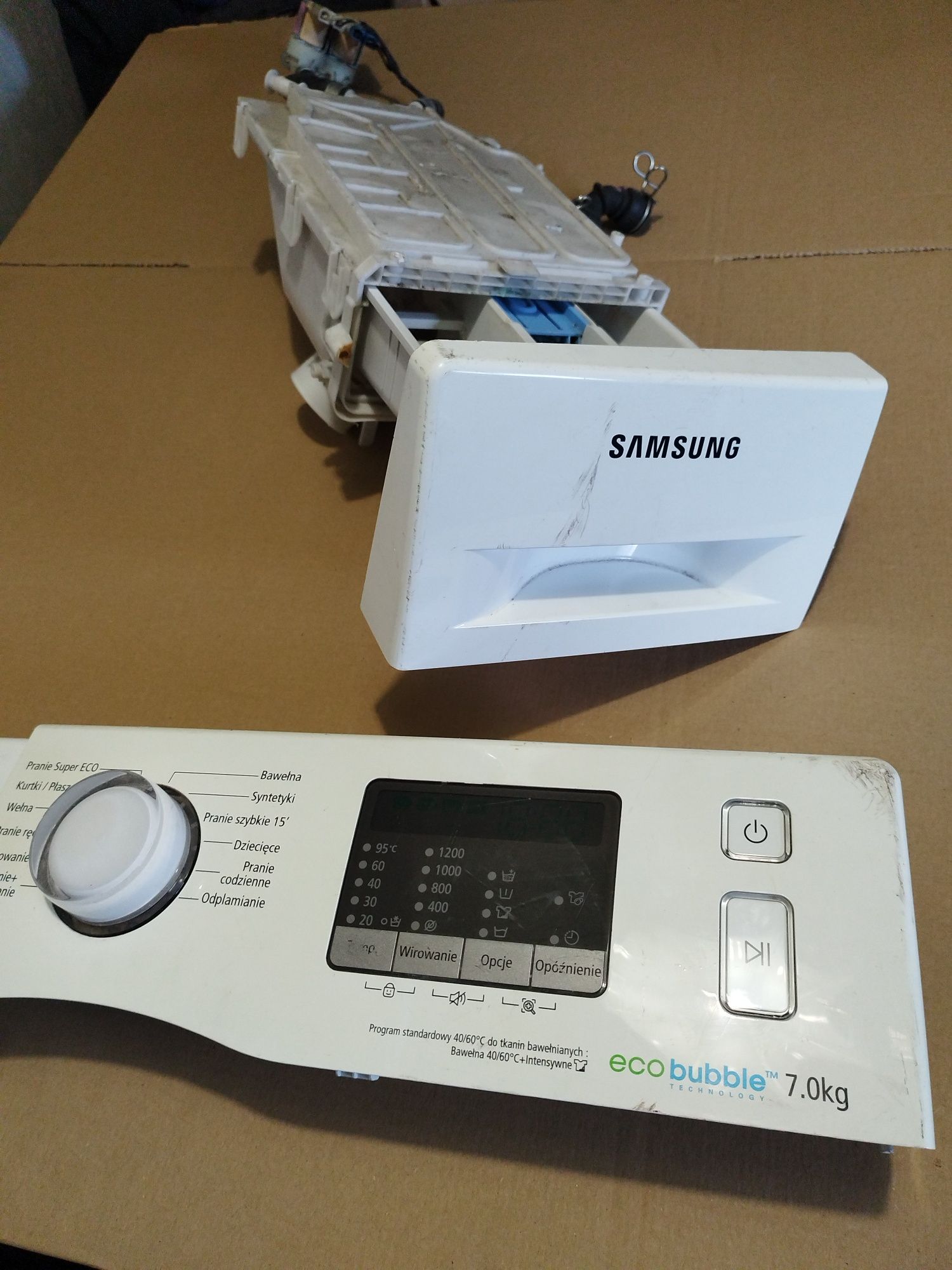 Części do pralki Samsung WF70F5E0W2W/EO EcoBubble drzwiczki szuflada