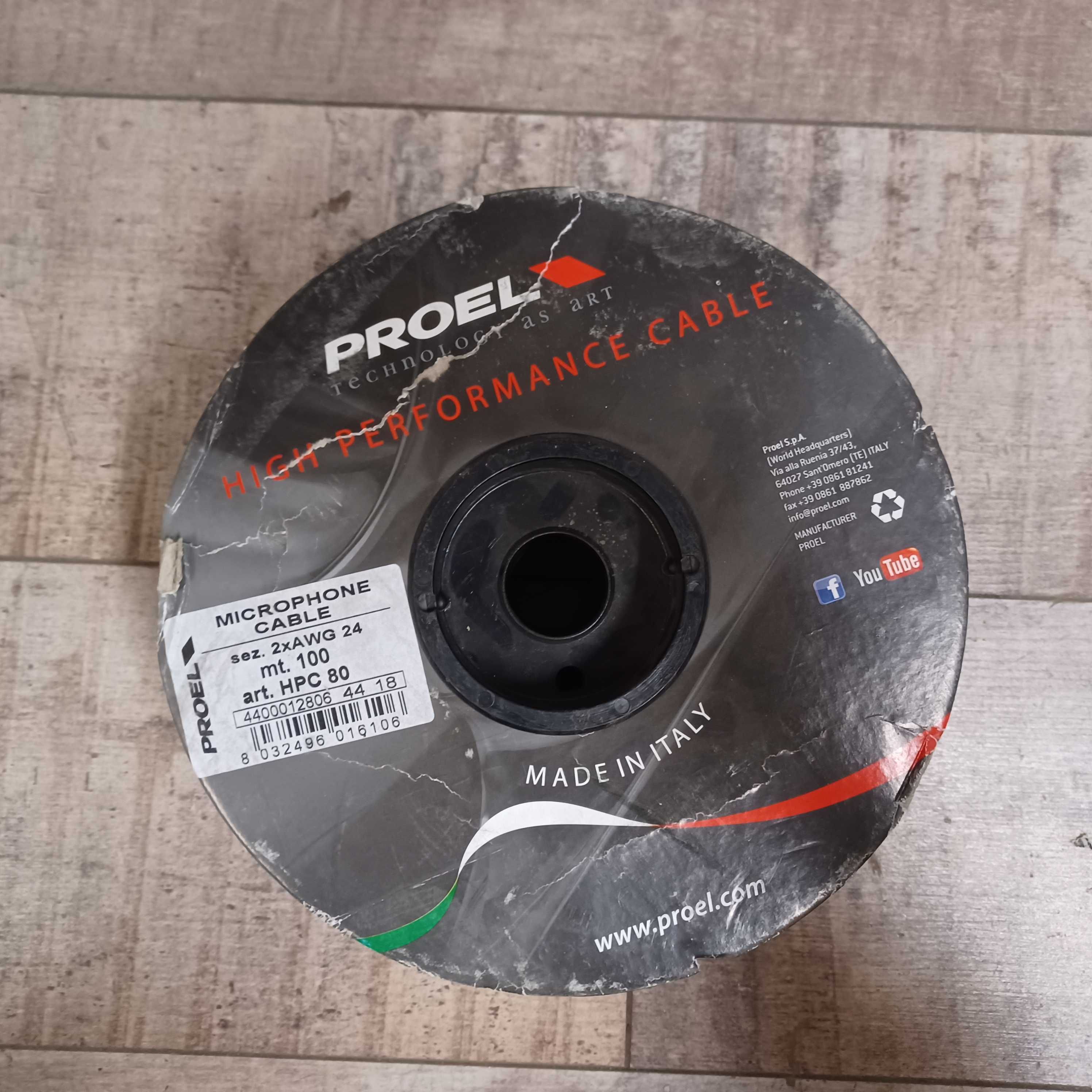 Proel HPC 80 kabel mikrofony instalacyjny