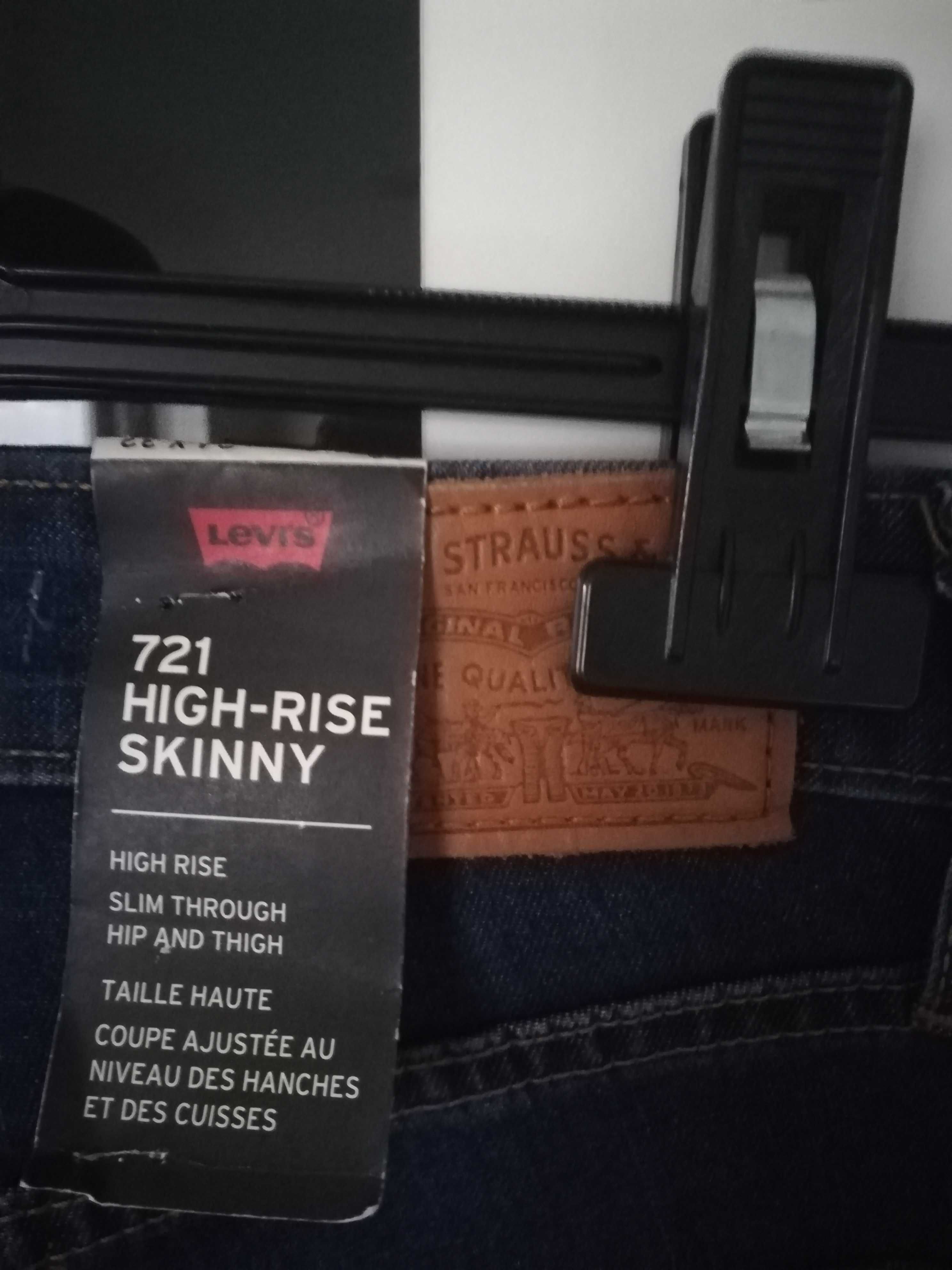 Nowe Levi's 721 Skinny 24/32 PREMIUM High Rise Skinny