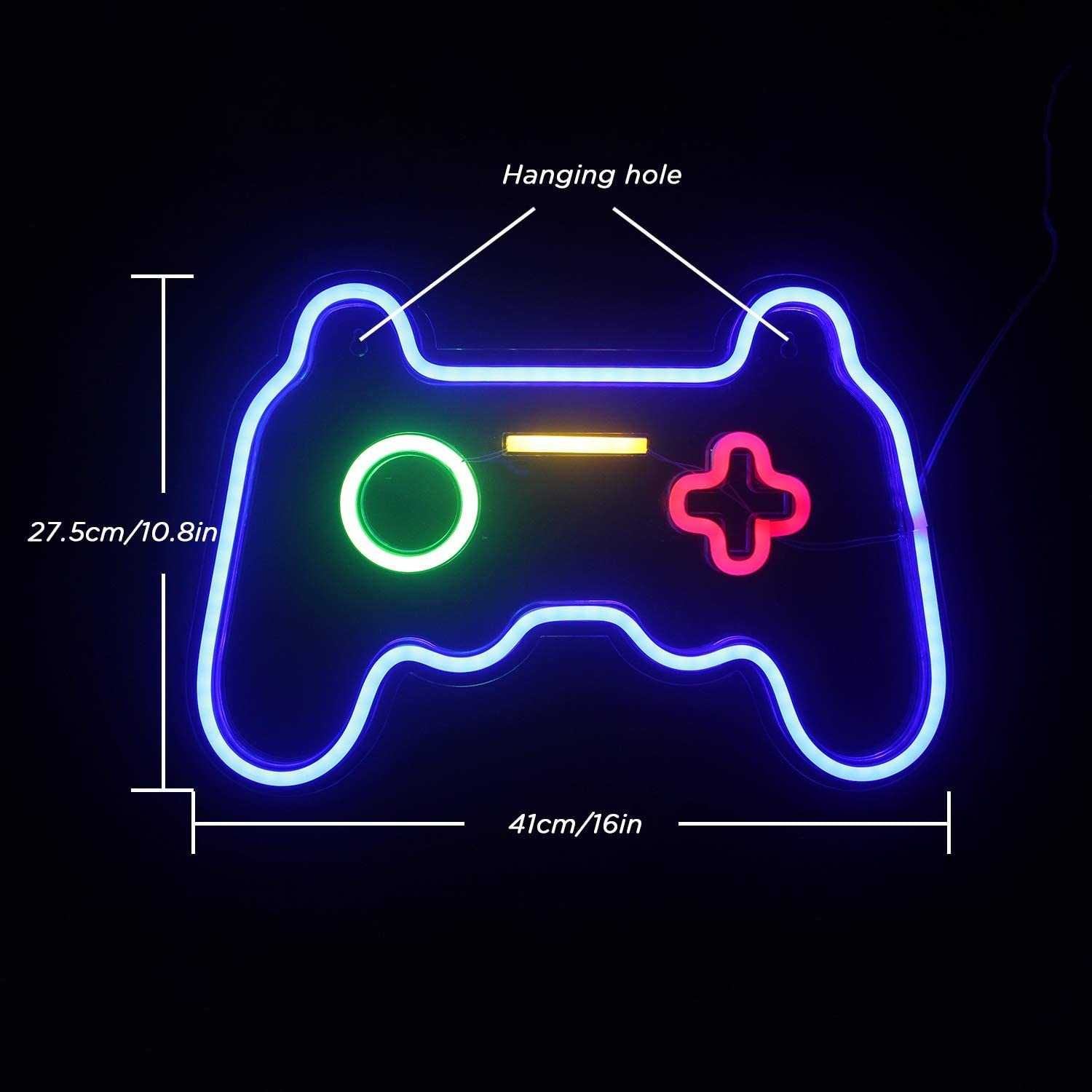 Sinal Luminoso Acrílico Néon LED - Comando Gaming - Decoração Néon LED