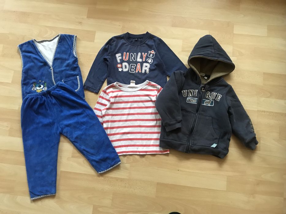 Лот за 85 грн. Тепла кофта на флісі, реглан, штани на ріст 86-92  см