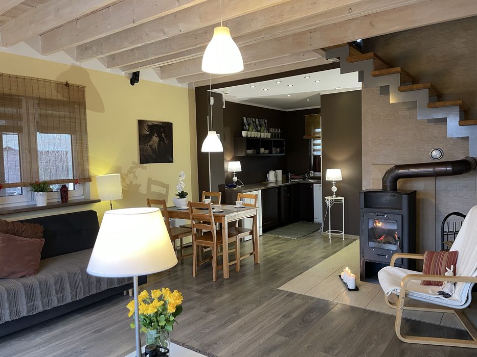 Domek 2 osoboy z banią na tarasie na Walentynki