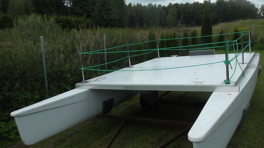 łódka katamaran wędkarsko-turystyczny nowy