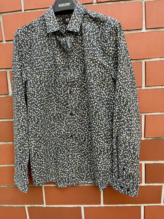 H&M koszula męska slim fit wzór print w kwiatki