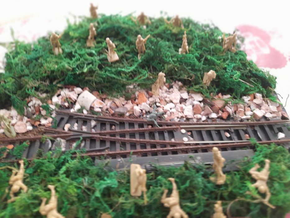 diorama de bonecos da airfix da segunda guerra mundial escala 1:72