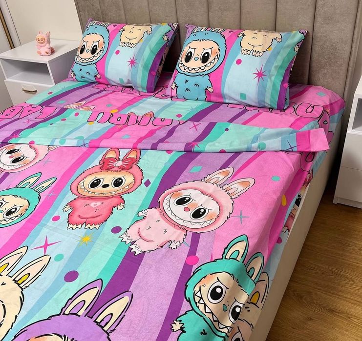 Трендова постільна білизна Лабуба Стіч Куромі