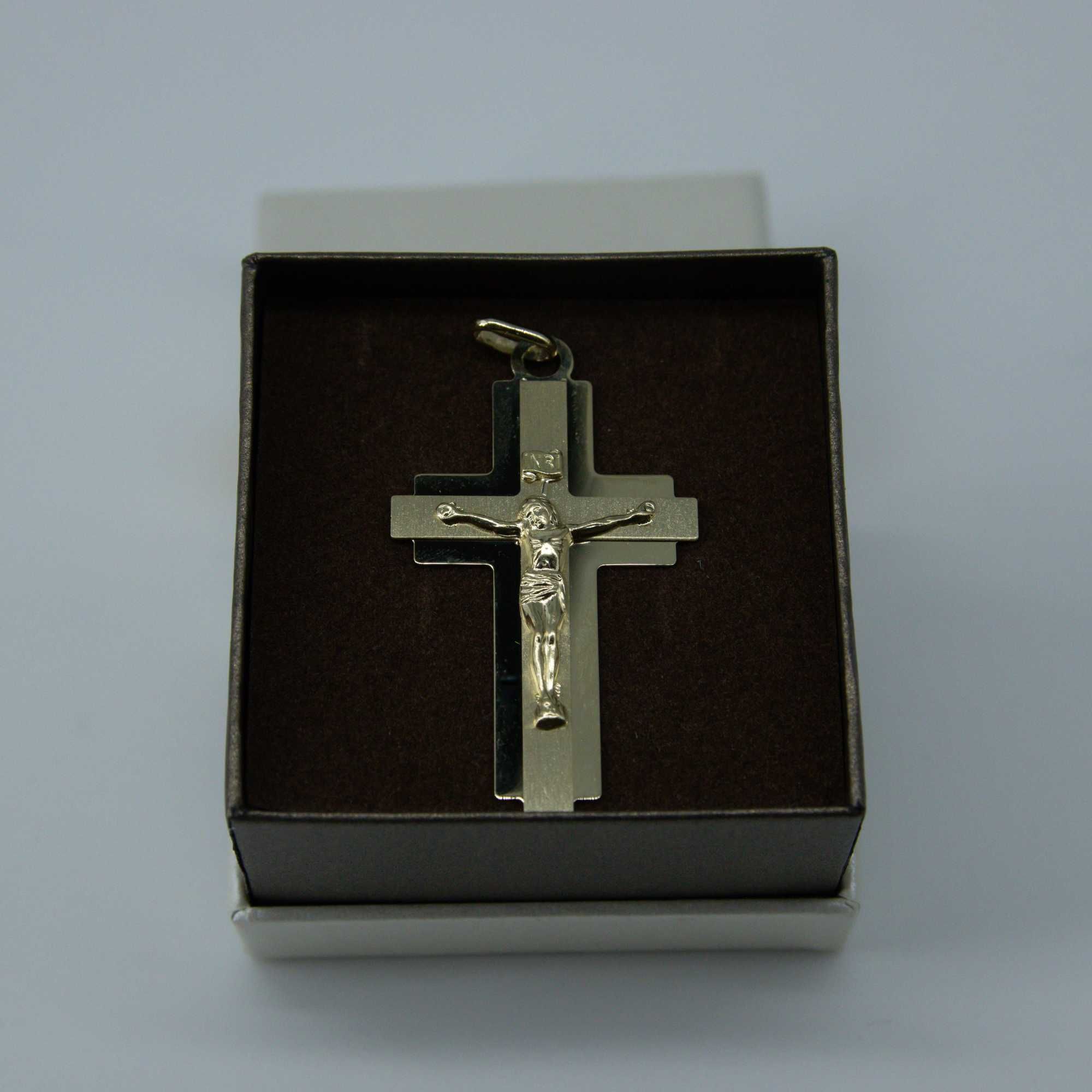 złota zawieszka 585 3,93gram duży 5,5cm KRZYŻ WYSYŁKA GRATIS