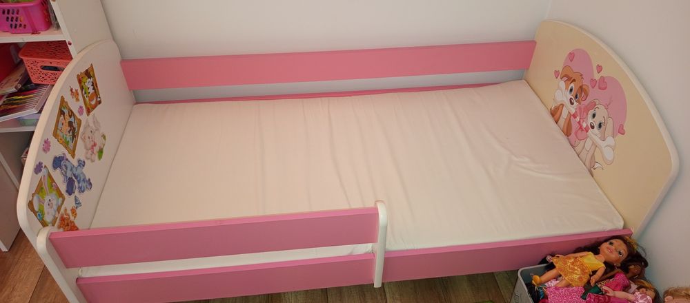 Łóżko łóżeczko 160x80 materac dziecięce dla dziewczynki