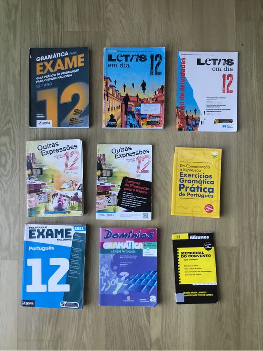 Manuais e livros de exercícios Português 7°, 8°, 9°, 10°, 11° e 12°