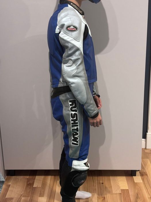 Stroj motocyklowy skórzany dwóch częściowy