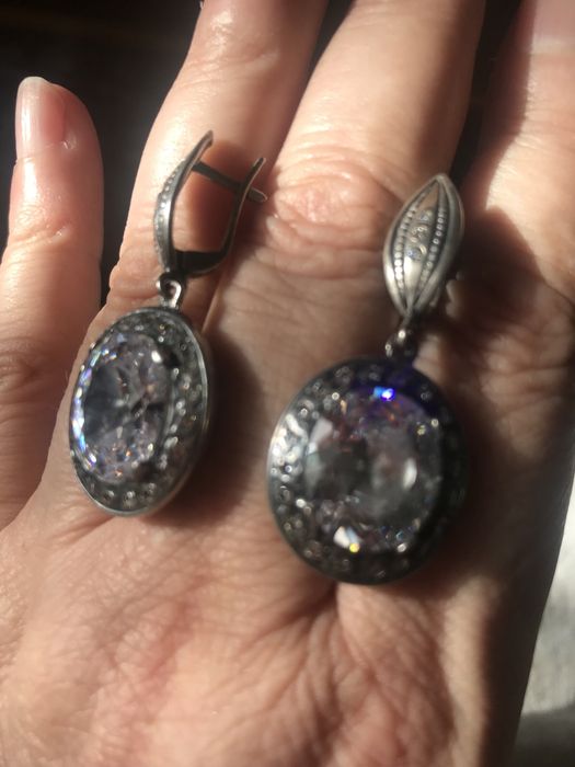 Серебро  кольцо серьги