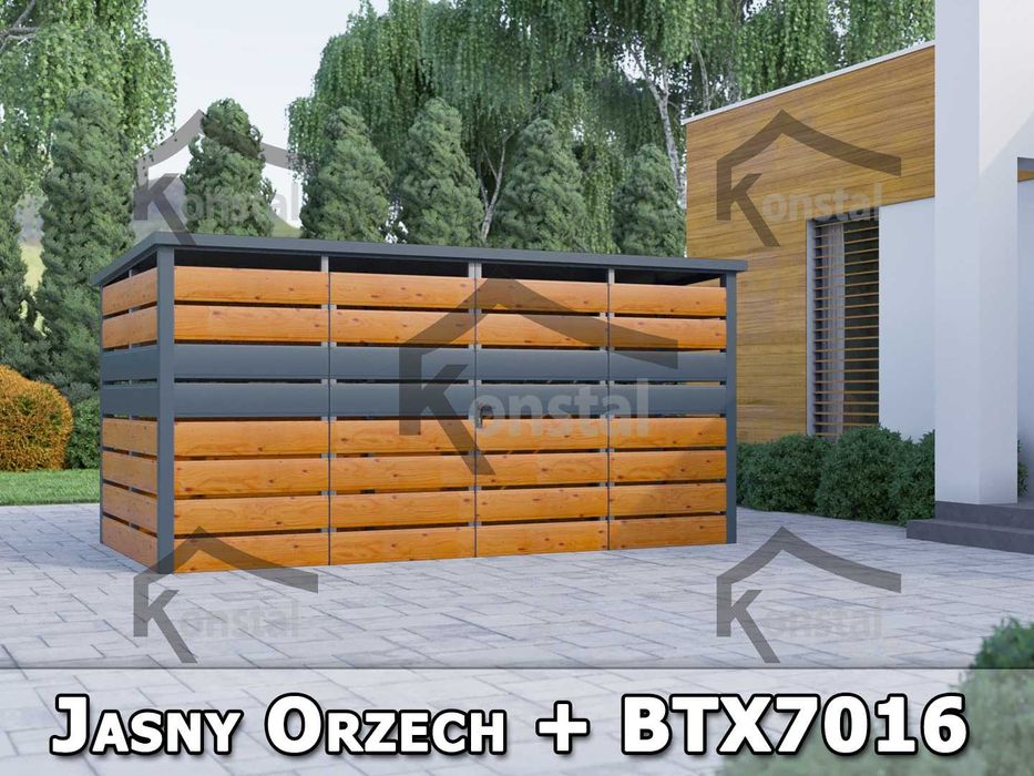 NOWOCZESNA Wiata śmietnikowa AŻUROWA - Producent !!! - Cała Polska