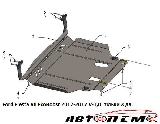 Захист двигуна Ford EcoSport Escape Escort Explorer Ford  F-150 Fiesta