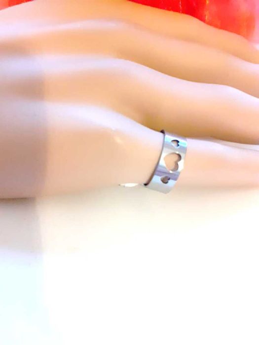 Obrączka Srebrna Lekka R 16 8, Stal Chirurgiczna, Nierdzewna, 7 wzorów