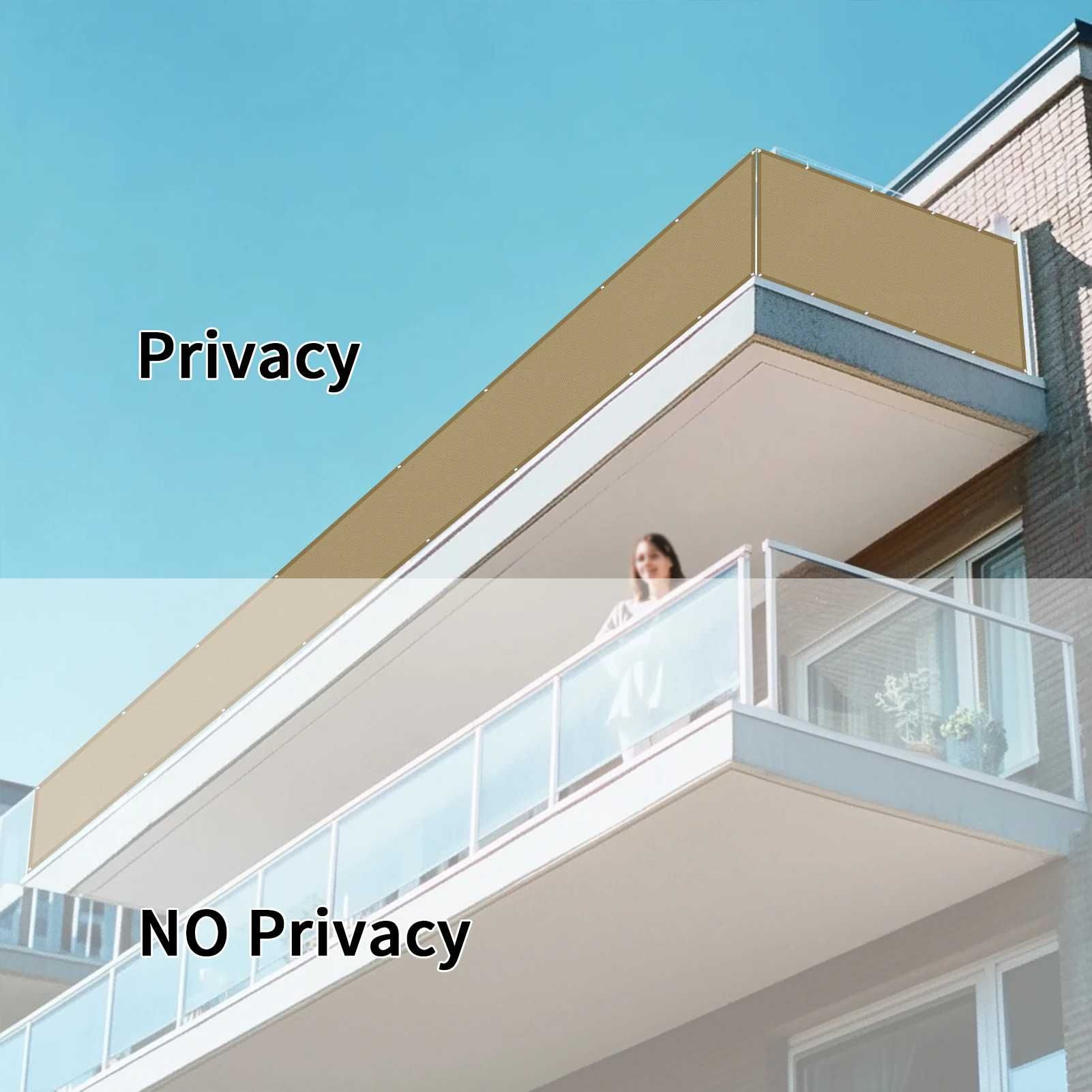 Tela capa para cerca pátio Varanda privacidade proteção uv Cinza