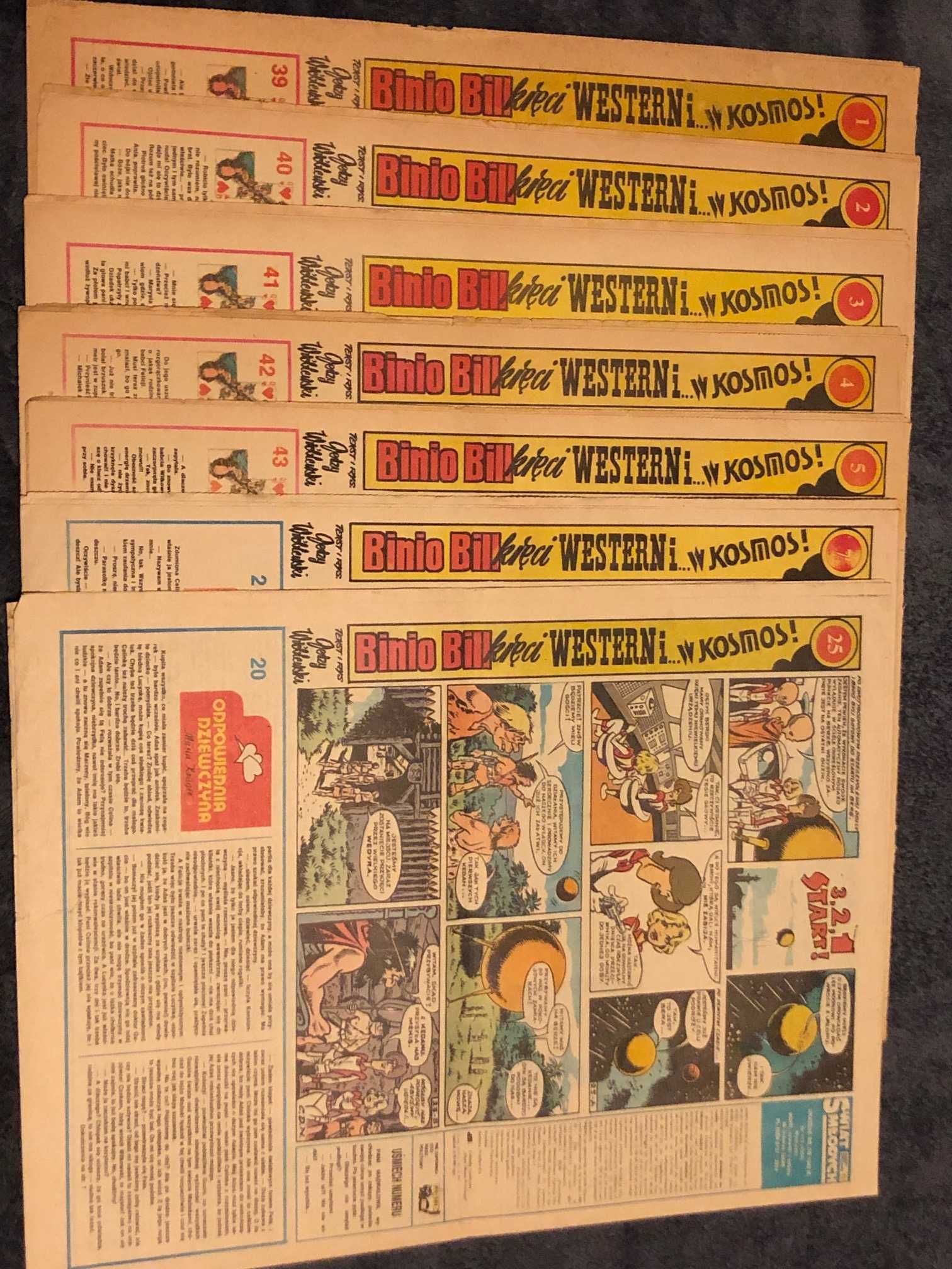 Świat młodych z komiksem Binio Bill z 1987 roku - 7 numerów