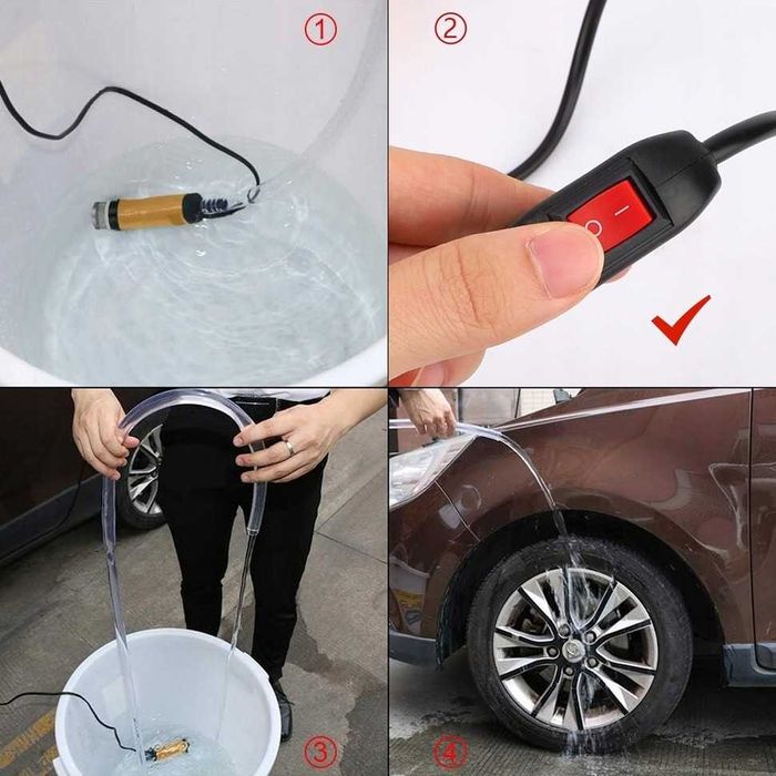 Elektryczna pompka do spuszczania paliwa ropy oleju wody 24V pompa