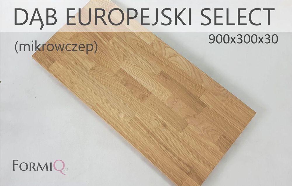 Stopnie dąb europejski select mikrowczep 900x300x30