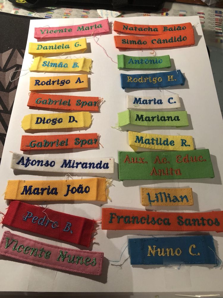 Nomes Bordados escolas