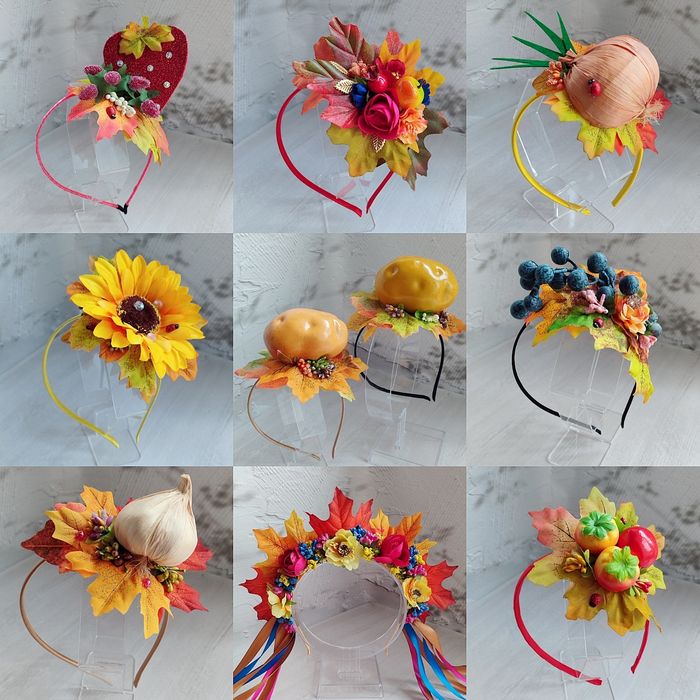 Осінній обруч, обруч яблуко, обруч з овочами, обруч морква