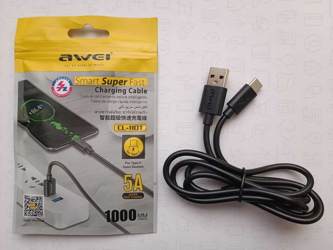 Awei CL-110T 5A rodzaj USB C kabel 1m