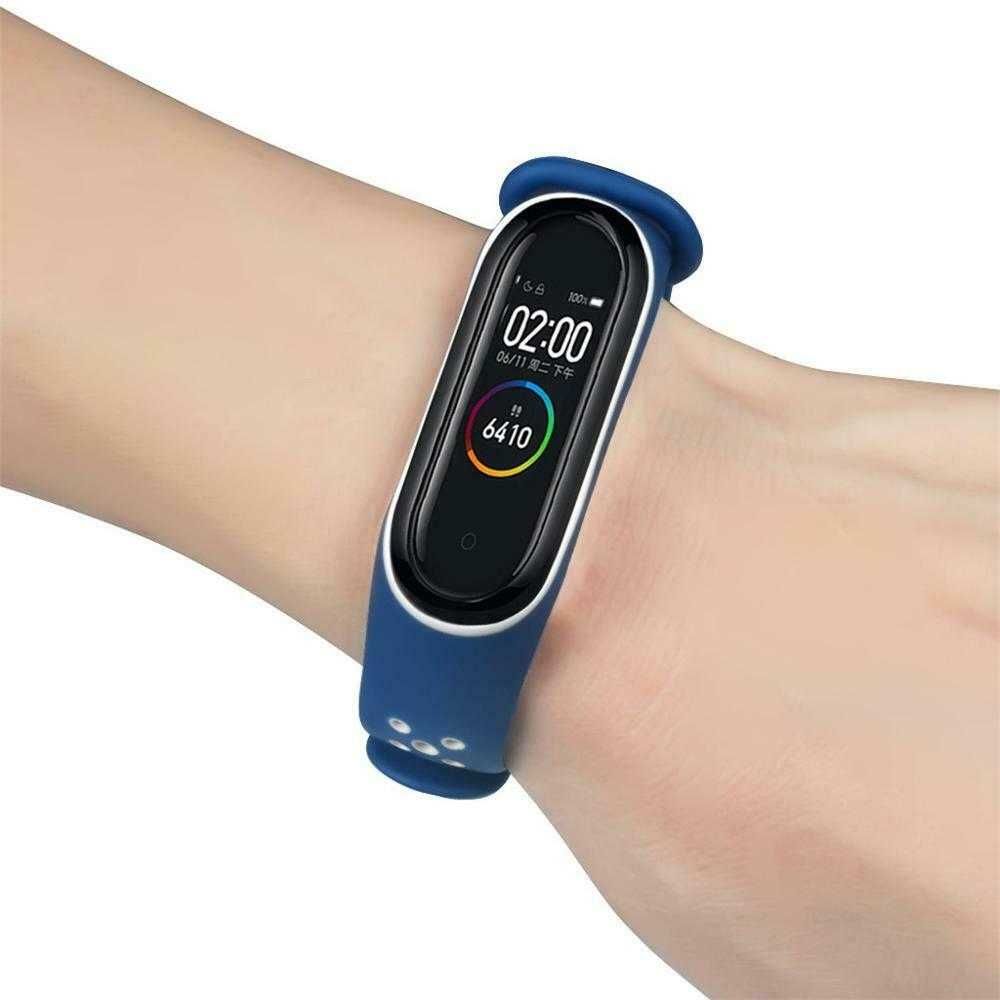 Браслет силиконовый ремешок к браслету Mi Band 3/4/5 ми бенд
