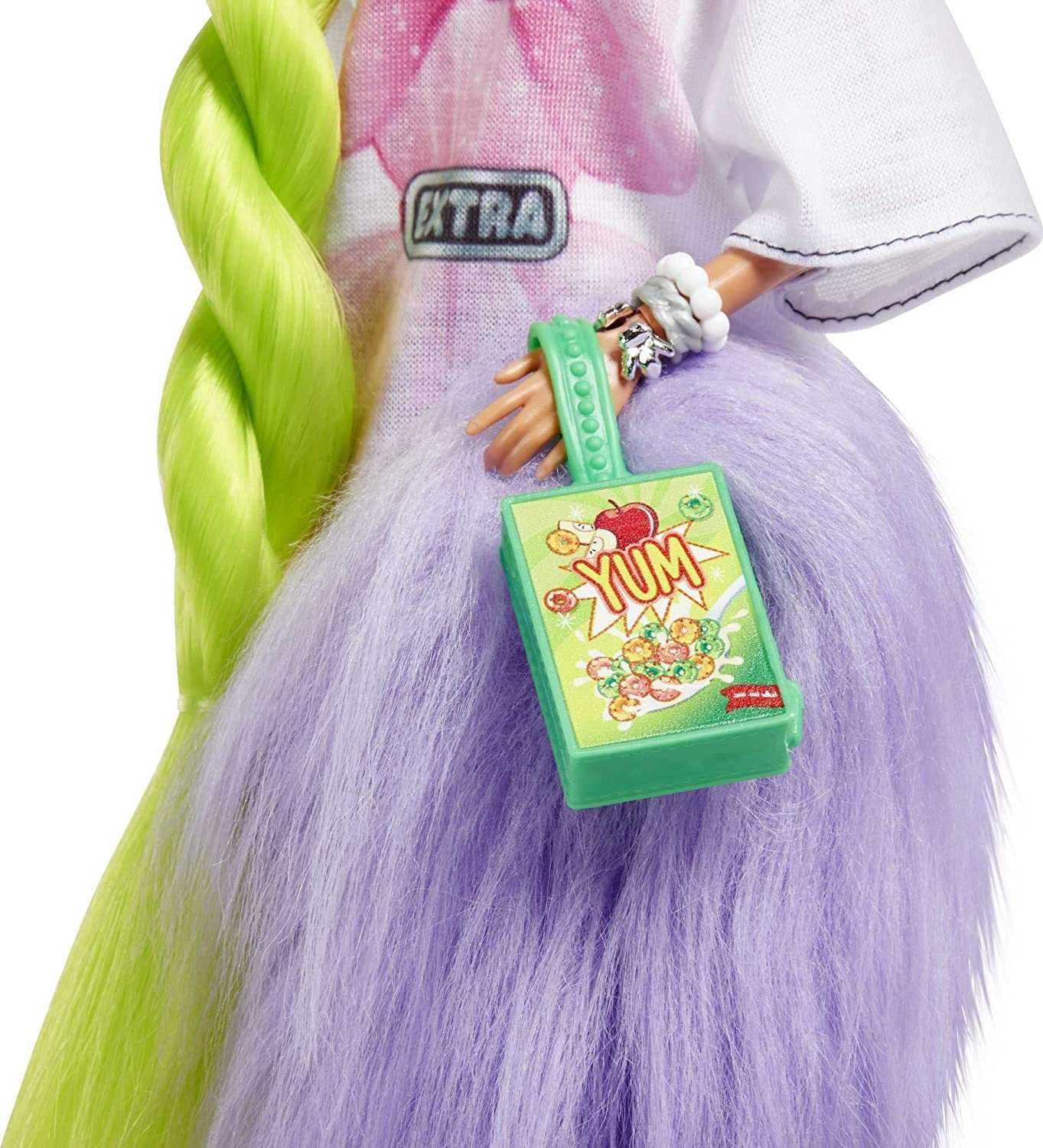 Лялька барбі екстра модниця з неоновим волоссям