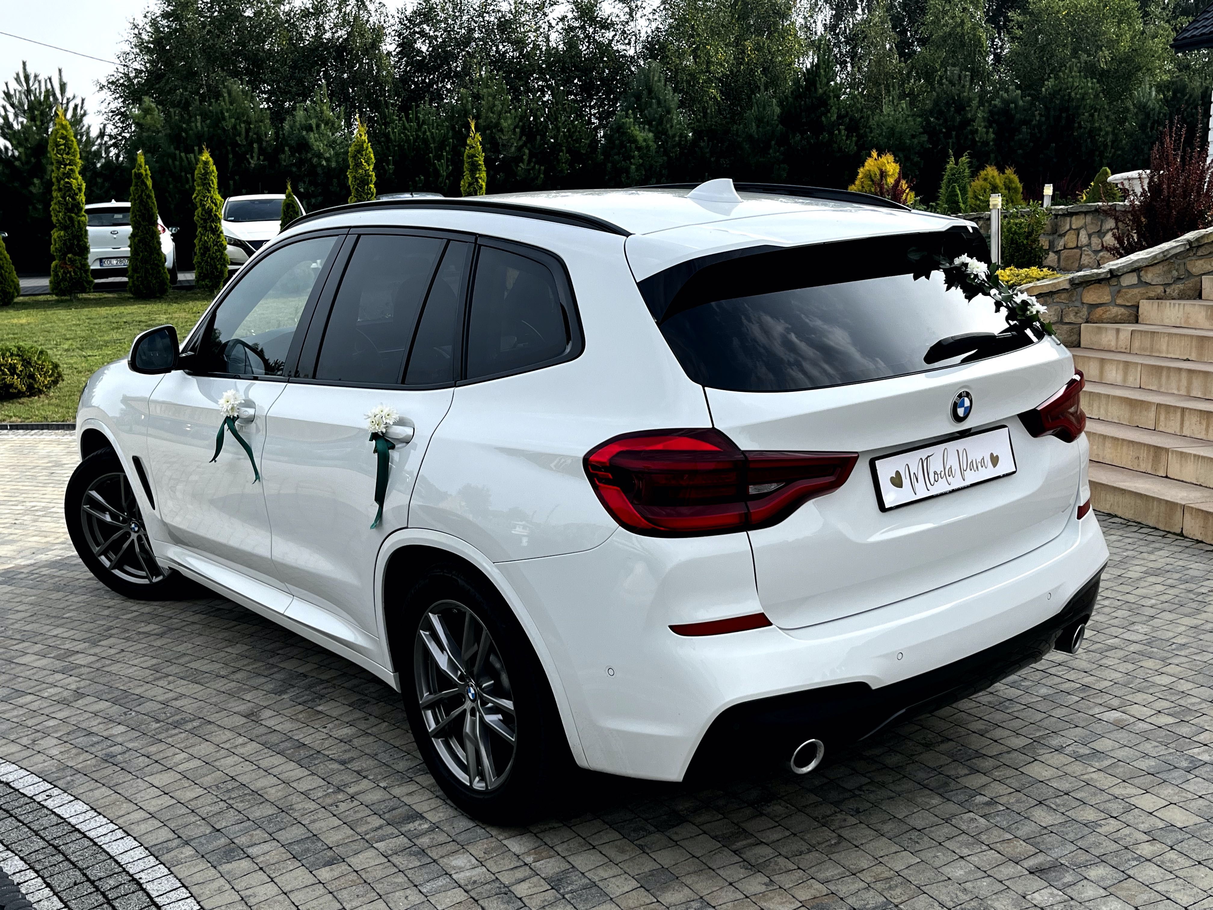 Auto pojazd samochód do ślubu BMW X3 M Pakiet biały