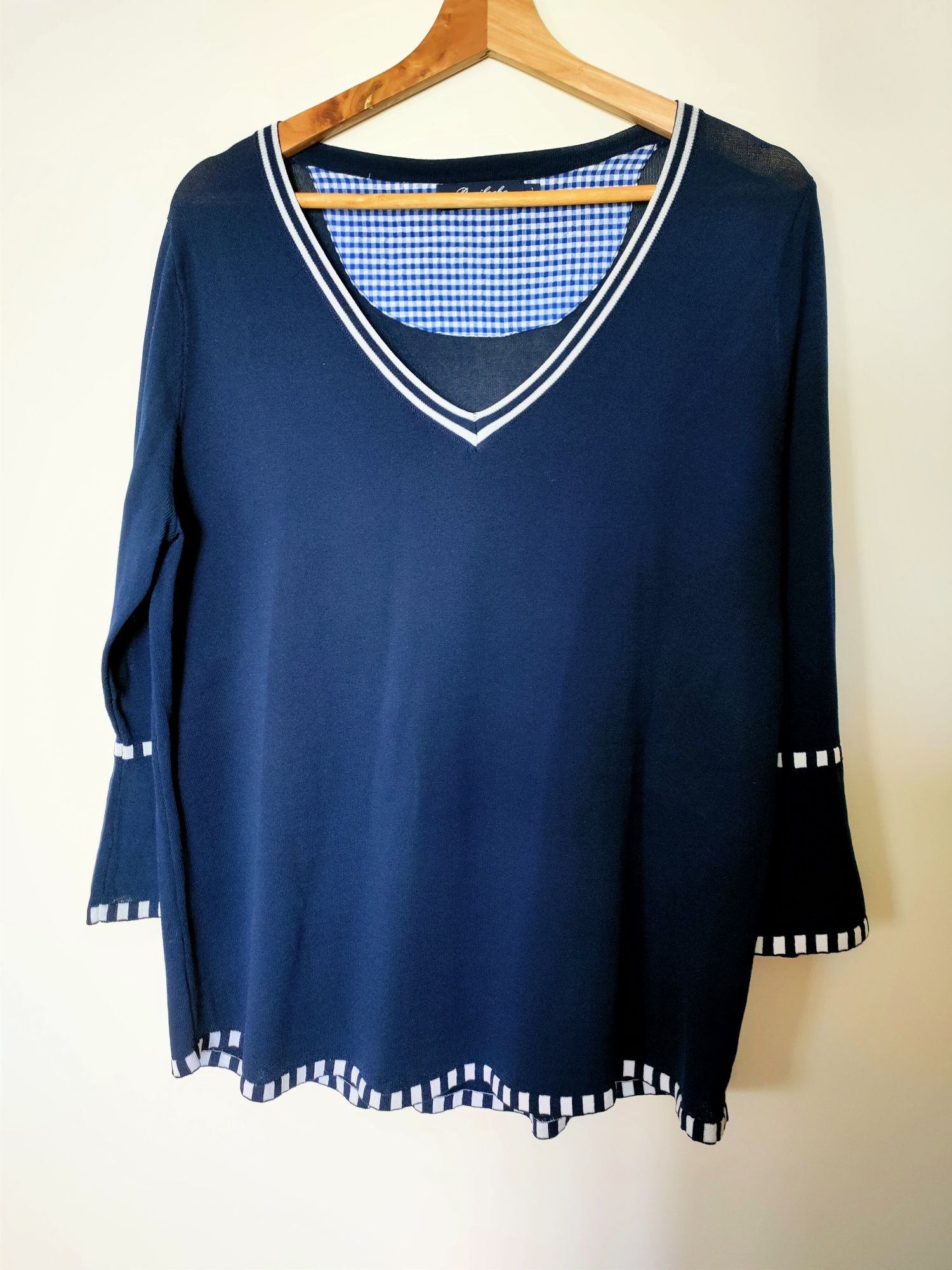 Blusa de verão fresca azul