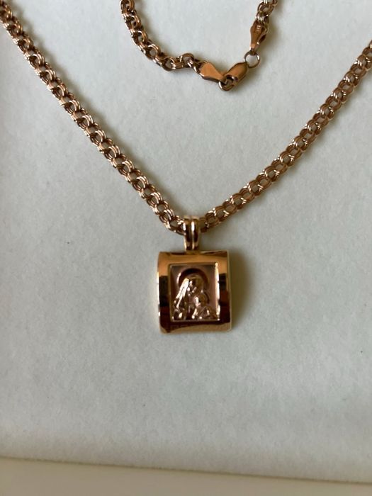 Złoty Komplet Łańcuszek  z Zawieszką Próba 585/14K Ocechowane Niwe