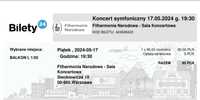 Bilety Filharmonia Narodowa 17.05.