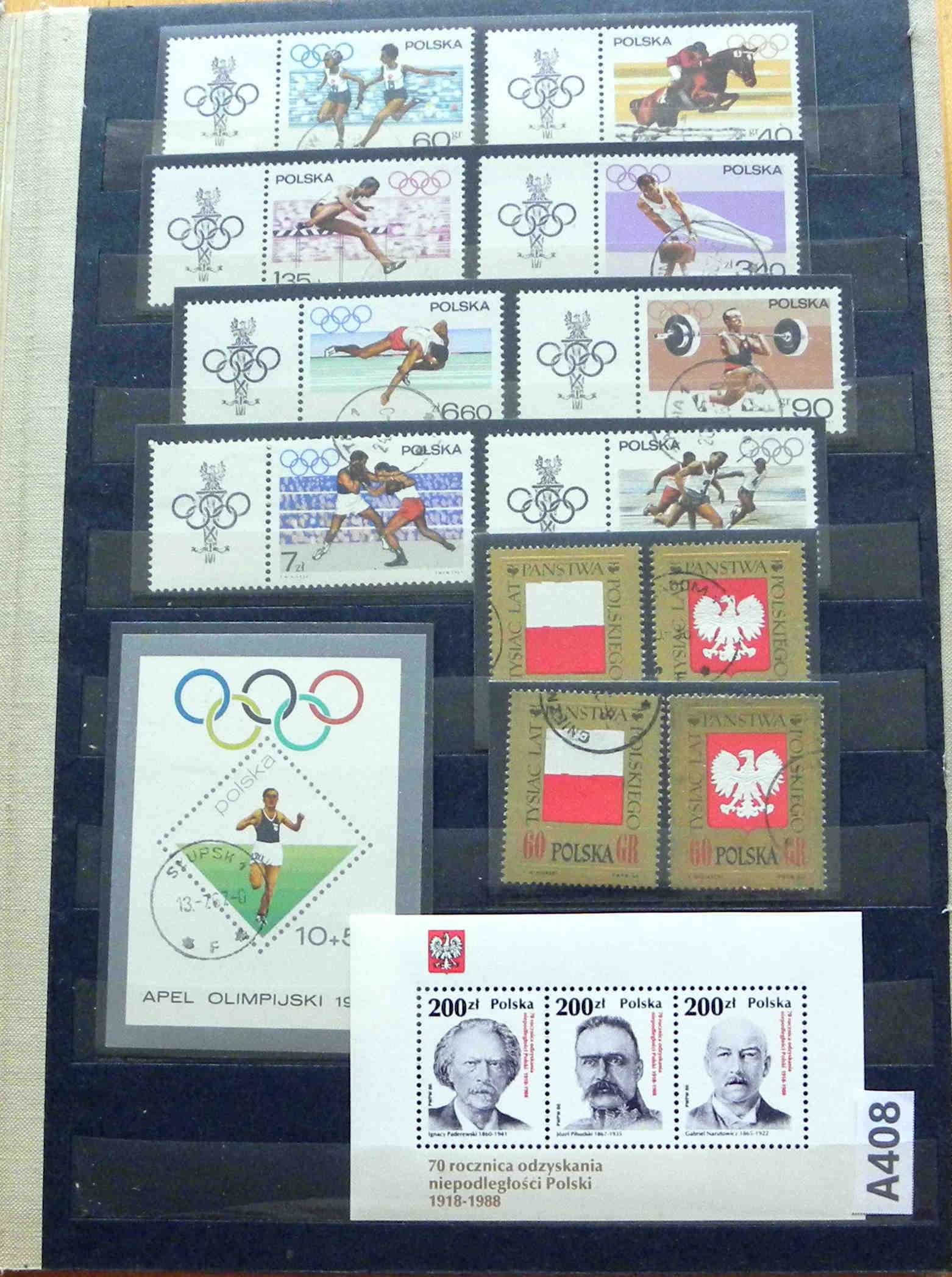 Klaser ze znaczkami, znaczki pocztowe A408