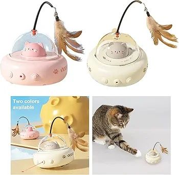 Електрична іграшка для котів, автоматичне обертання з пір’ям