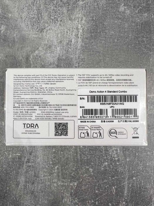 Dji Osmo Action 4 Standard Combo, filmy 4K 120FPS - Nowa oryginalna
