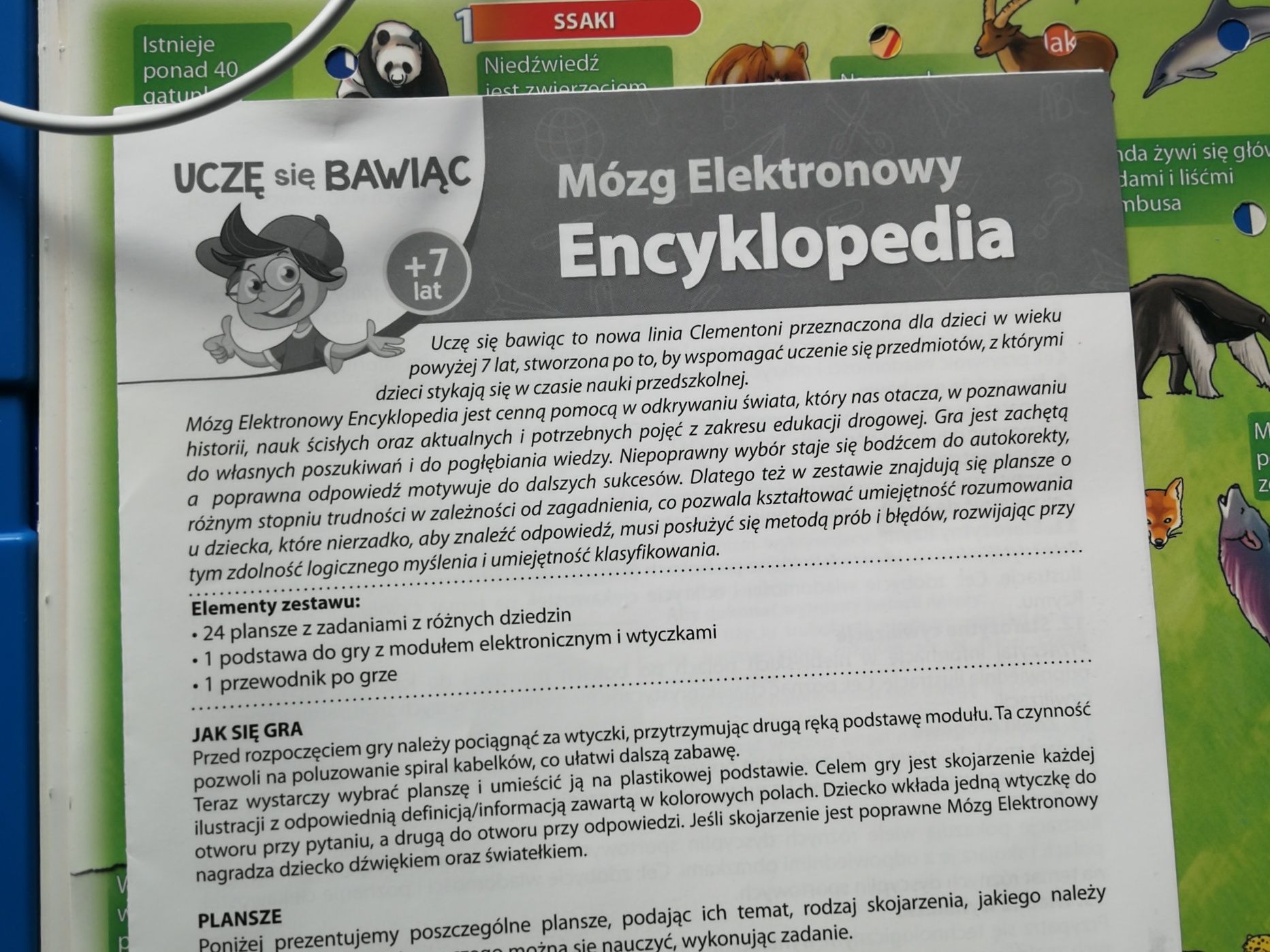 Uczę się bawiąc encyklopedia mózg elektronowy interaktywna gra