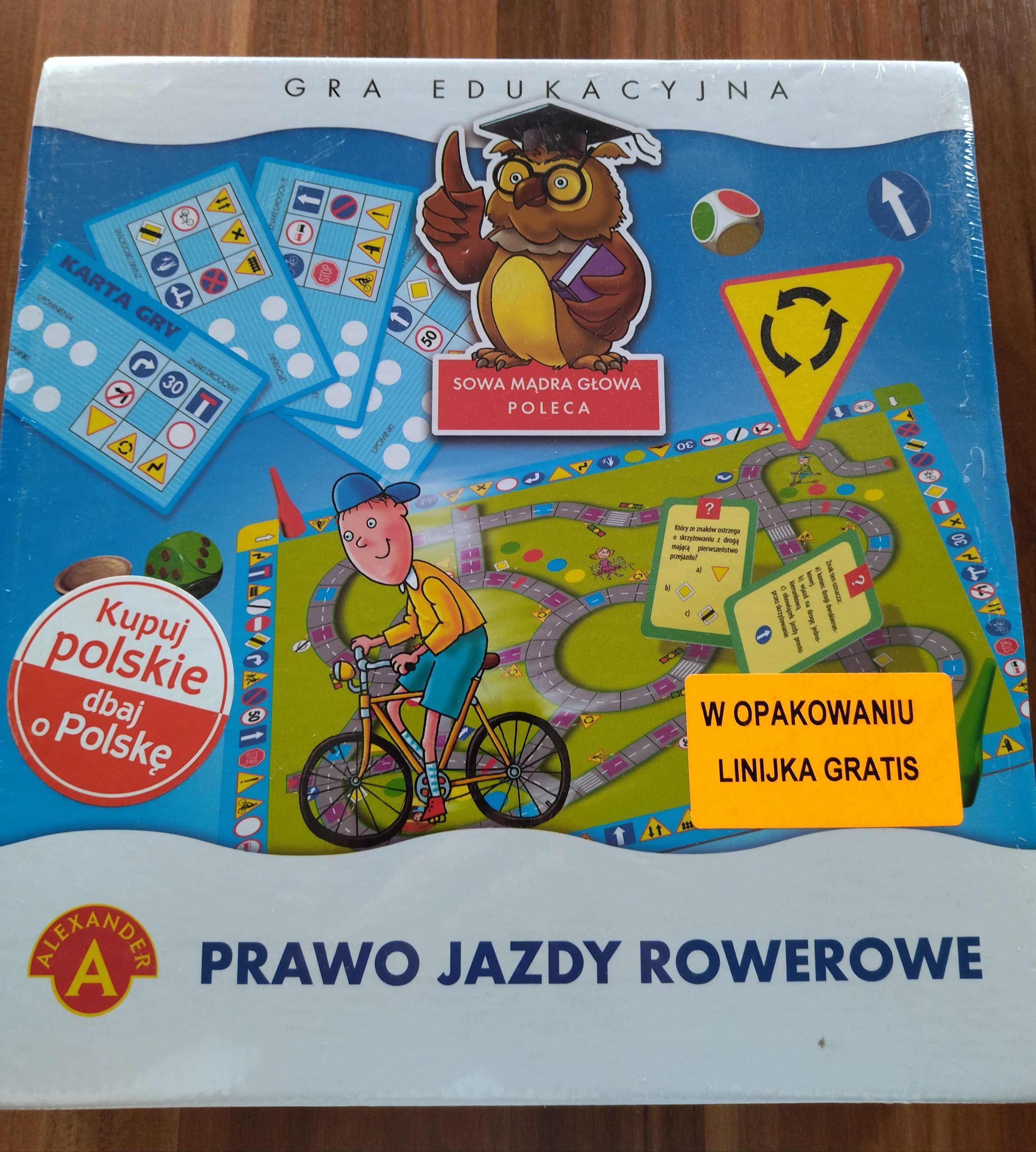 Gra planszowa "Prawo jazdy rowerowe",  liczba graczy 2-4, wiek 7+