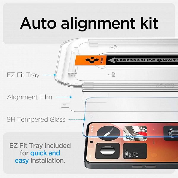 Szkło Hartowane Spigen Glas.tr ”Ez Fit” Nothing Phone 3A / 3A Pro Clea