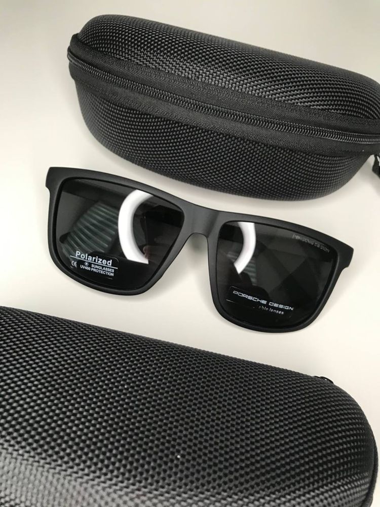 Чоловічі сонцезахисні окуляри PORSCHE Design з поляризацією чорні Порш