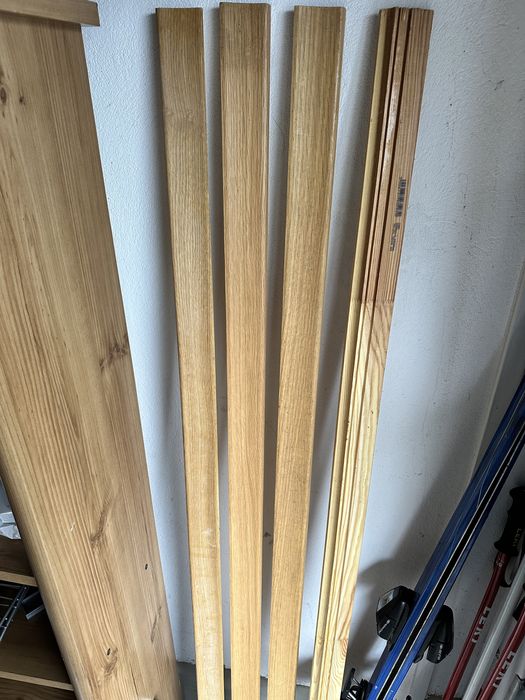 4x LISTWA przypodłogowa DREWNIANA 195 cm nowa lite drewno