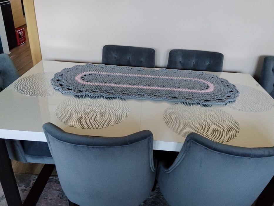 Stół Loft rozkładany 160*90 (240*90) z sześcioma krzesłami