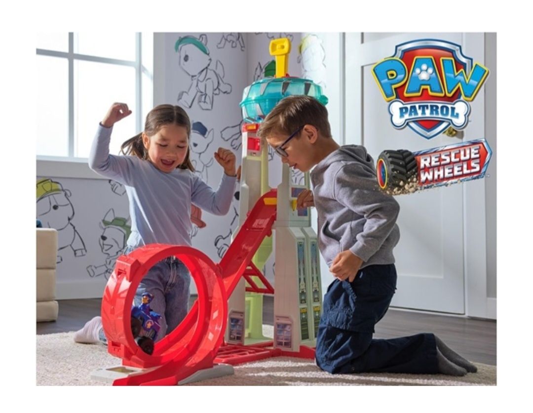 PSI PATROL Rescue Wheels Baza Główna Wieża Obserwacyjna + Pojazd CHASE