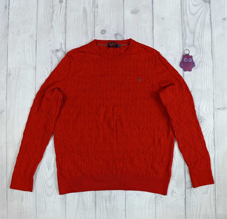 Sweter Morris Cable Oneck merino r. XXL