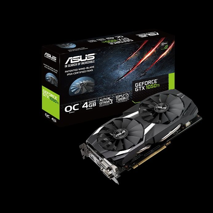 Видеокарта Asus GeForce GTX 1050 Ti 4GB GDDR5 128-bit OC (GTX1050TI-DC