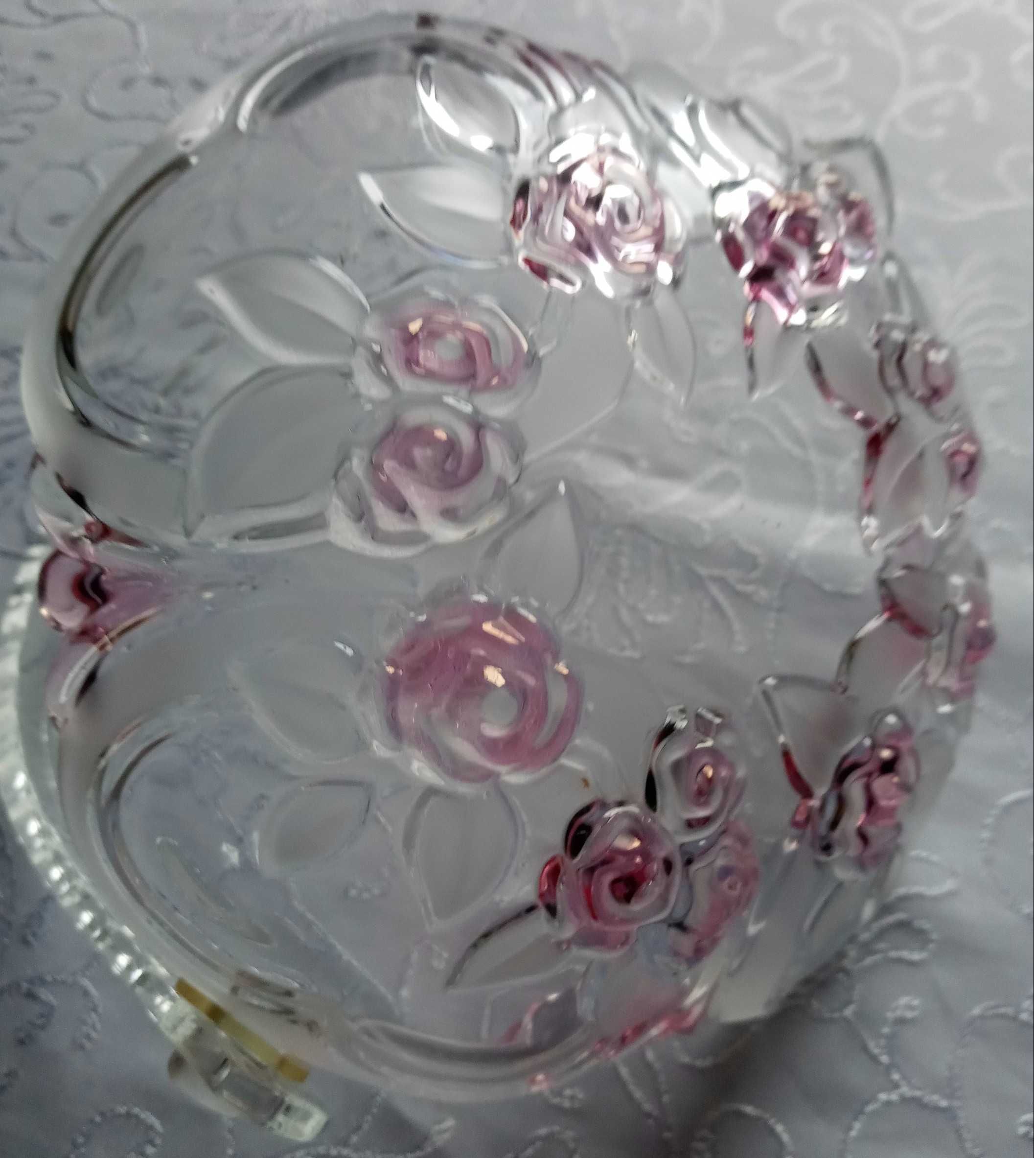 Unikatowy zestaw szklany koszyczek i miseczka huta szkła Walther Glas