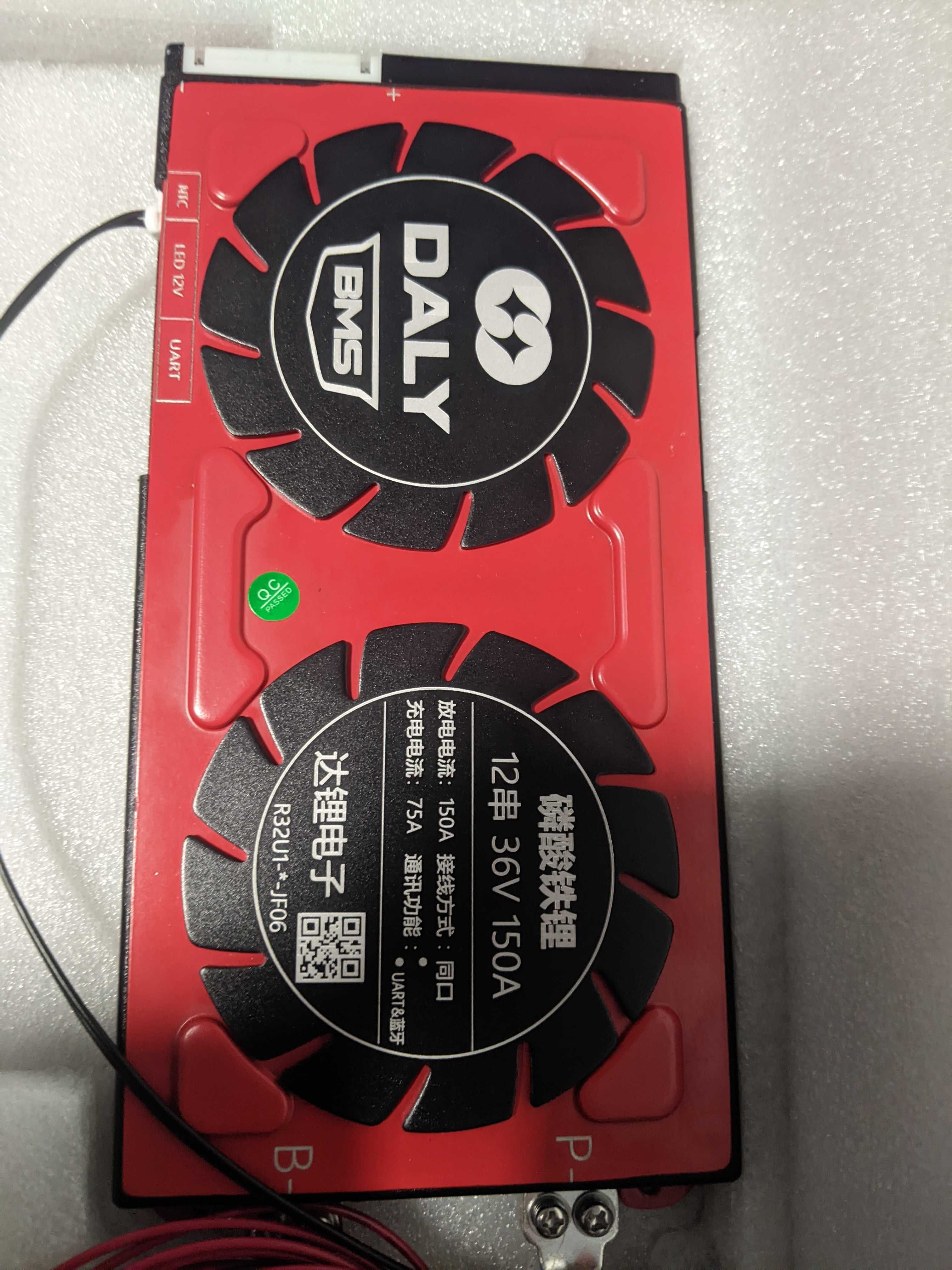 SMART-BMS контролер DALY LIFEPO4 36V 12S 150A li-ion 7s 80a 100a