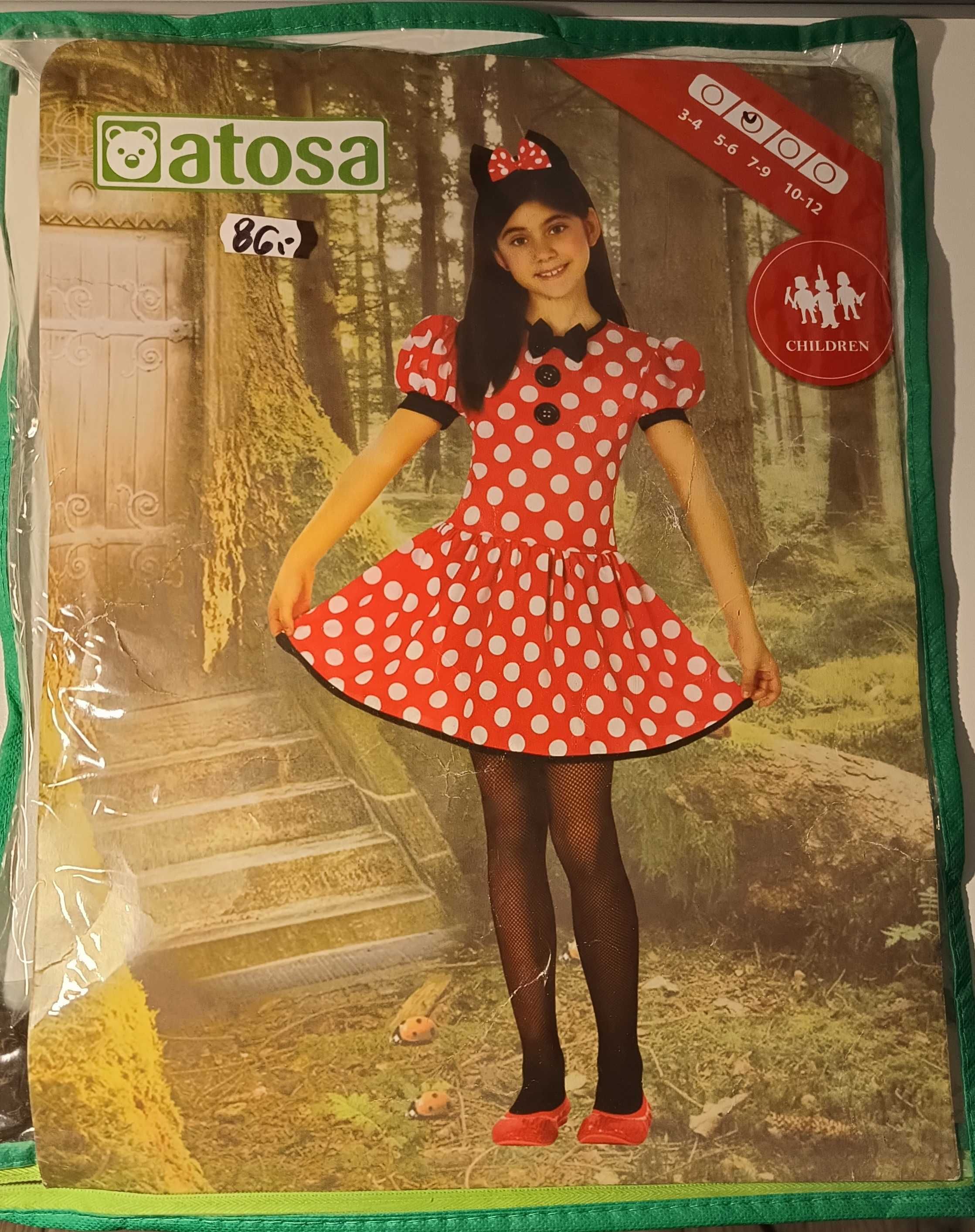 Strój przebranie andrzejkowe/karnawałowe Myszka Minnie