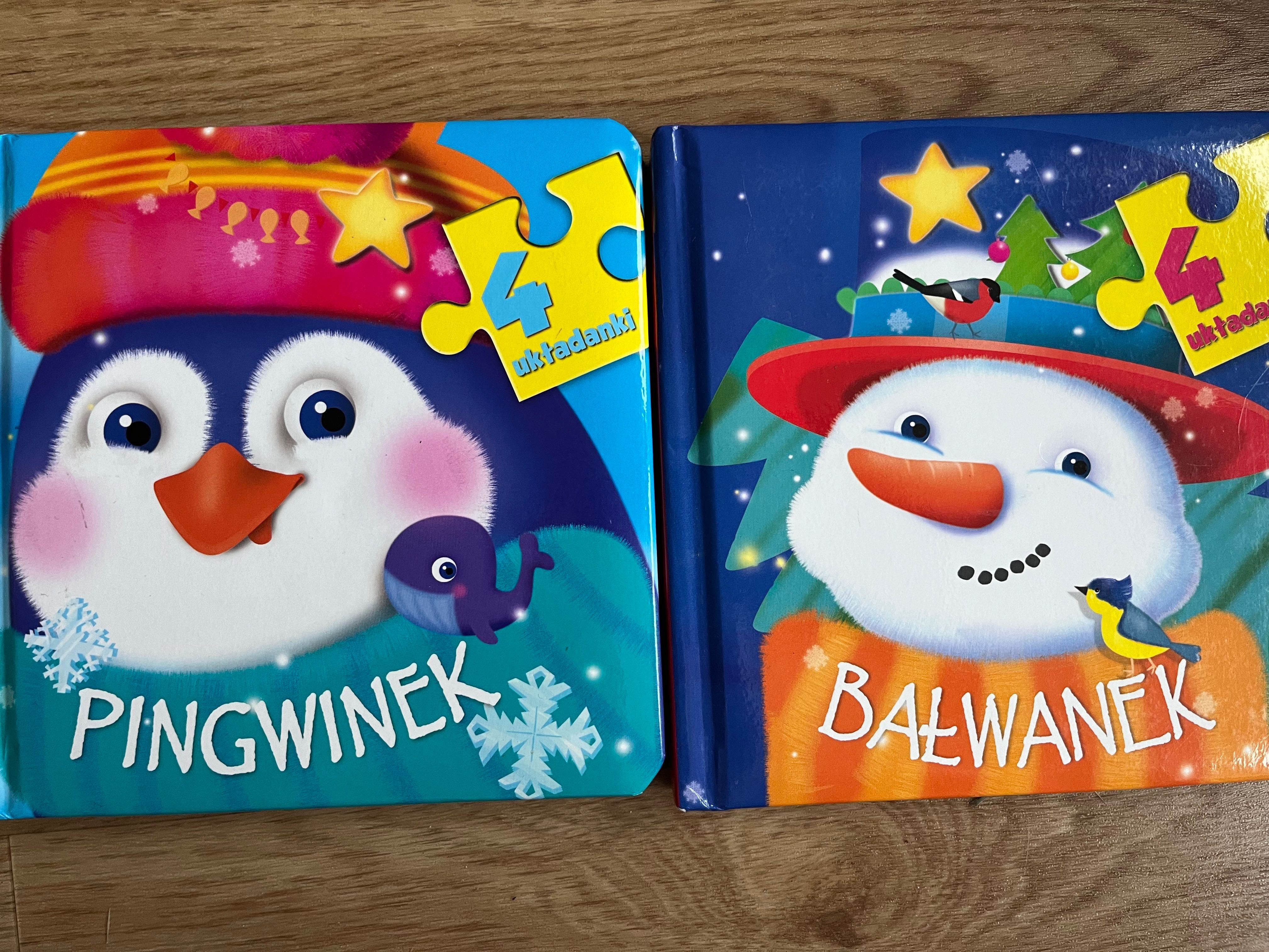 Książeczki z puzzlami dla dzieci Pingwinek i Bałwanek