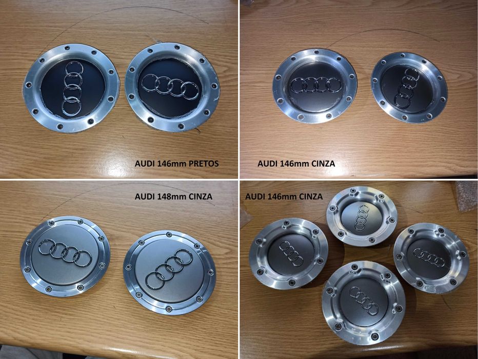 Centros jante roda AUDI | 4 UNIDADES | 60/69/135/146/148 mm | NOVOS