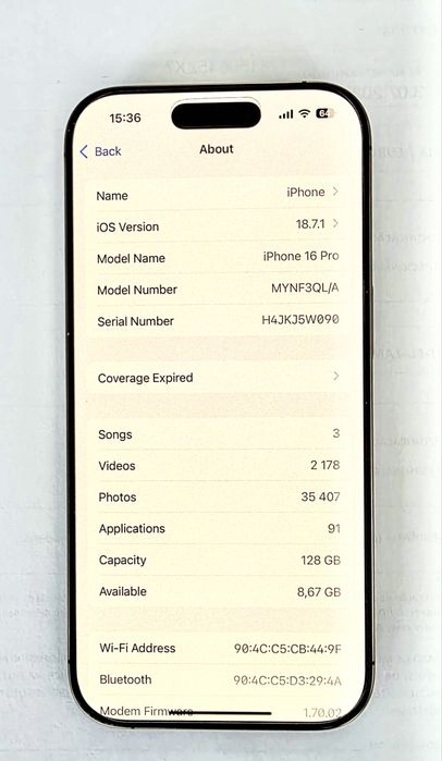 IPhone 16 Pro 128 Gb | Novembro 2024 com fatura